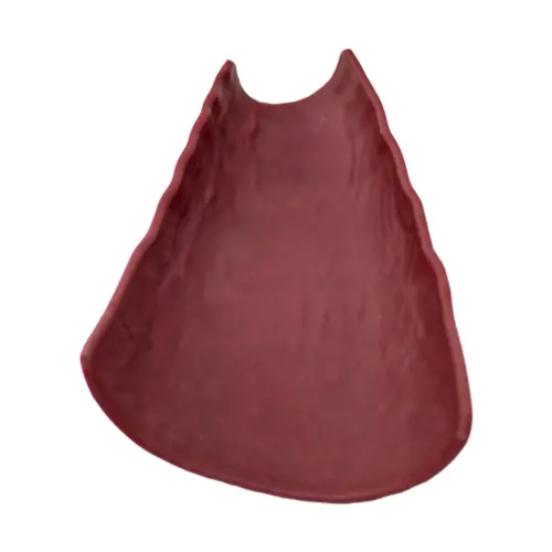 Plato de melamina diseño curvo rojo de 17×34.5x9cm