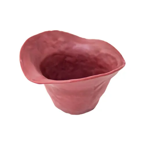 Tazon de melamina rojo de 22×19.5×15.5cm