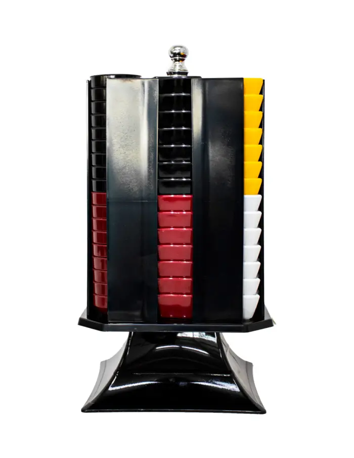 Dispensador rotativo con 138 salseras de melamina de varios colores de 20x20x42cm - Image 3