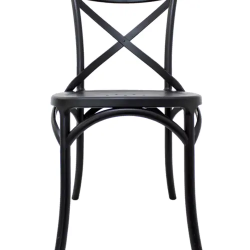 Silla de plástico negra