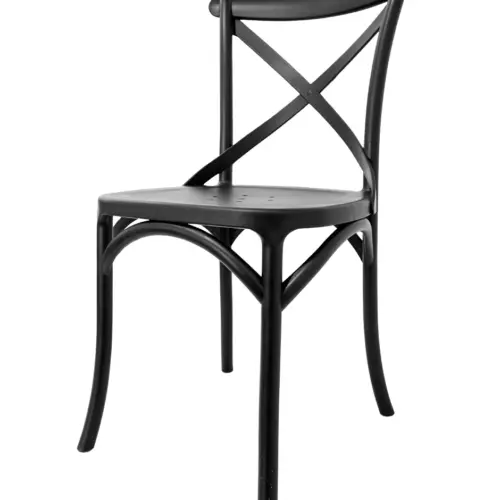 Silla de plástico negra