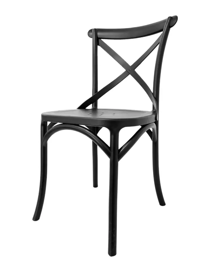 Silla de plástico negra - Image 2