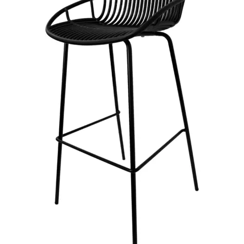 Silla de metal negra