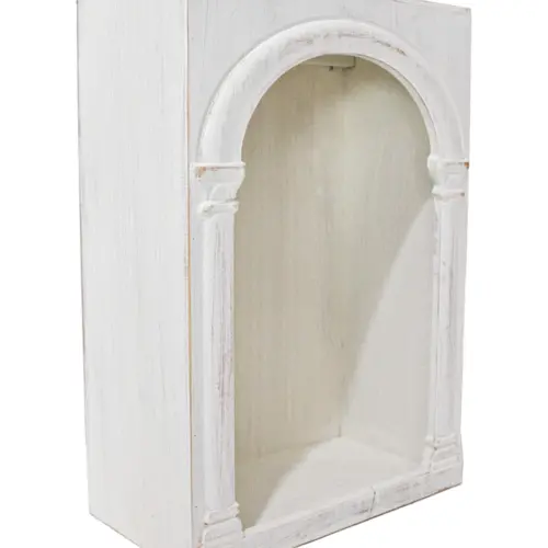 Caja de madera mdf blanco de 28x15x40cm