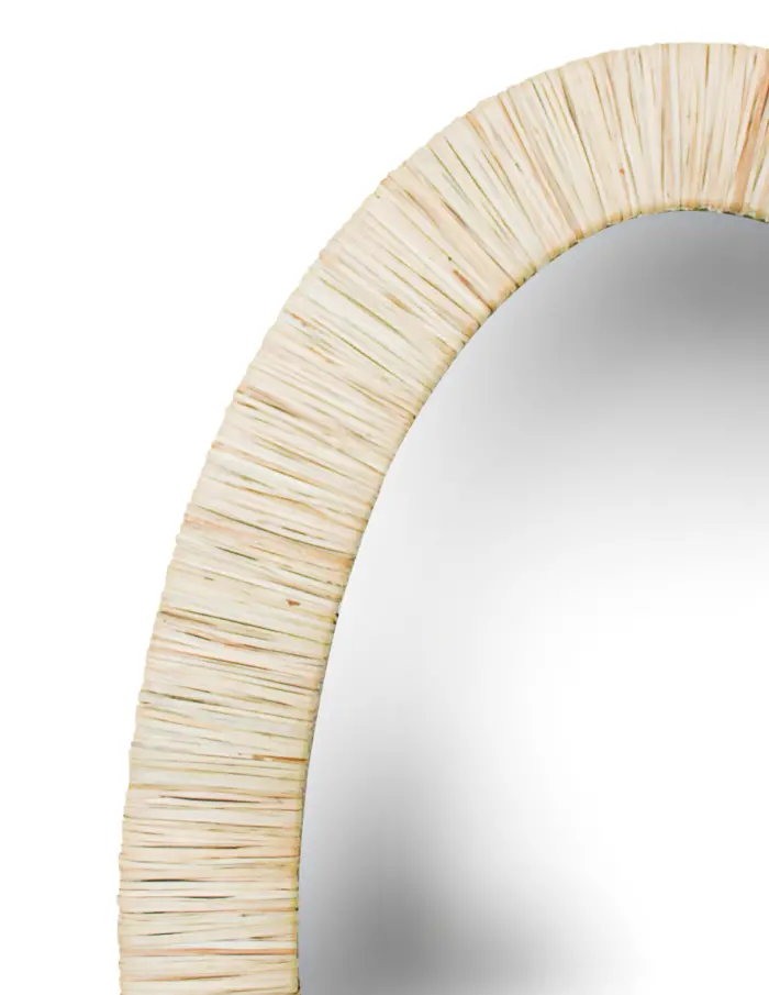 Espejo ovalado con orilla de madera de 69x3x105cm - Image 2