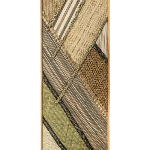 Cuadro de madera diseño tejido natural de 30x3x80cm
