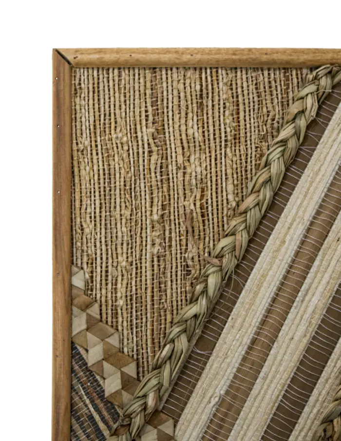 Cuadro de madera diseño tejido natural de 30x3x80cm - Image 2