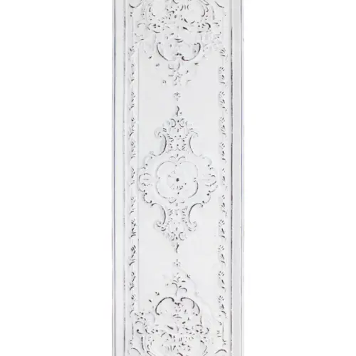 Cuadro metalico diseño grecas blanco de 29x2x91.5cm