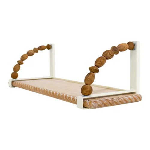 Repisa de pared de madera de 62x18x18.5cm