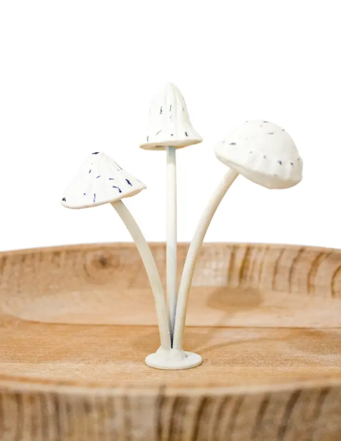 Frutero de madera con base de metal de 25x25x23cm - Image 3