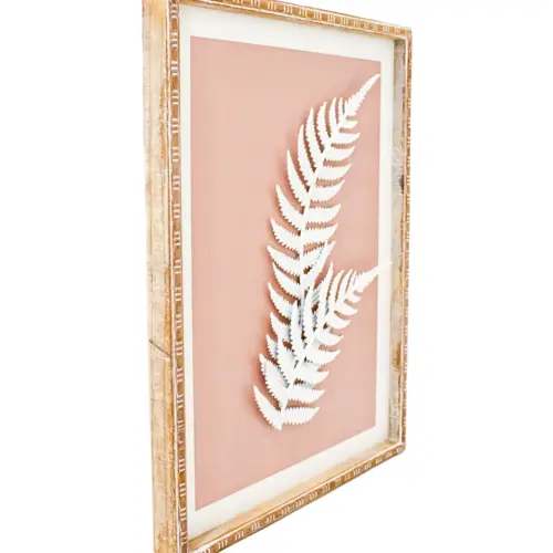 Cuadro de madera diseño hojas de helecho de 31.5×2.8x41cm