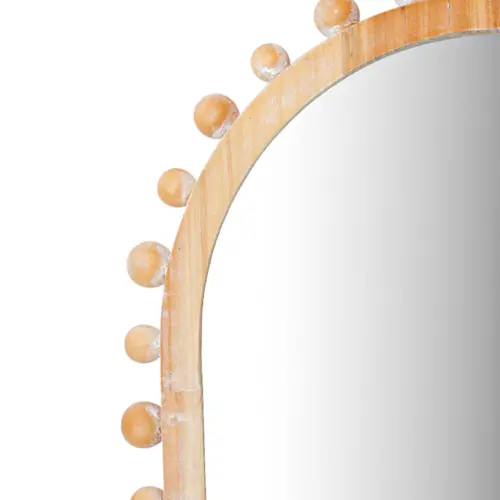 Espejo ovalado con marco de madera de 48x3x68cm