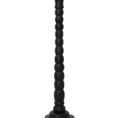Candelabro de madera negro de 10x10x42cm