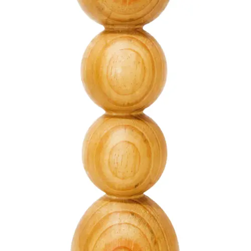 Candelabro de madera natural de 12x12x28.3cm