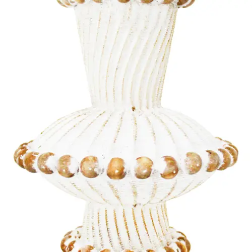 Florero de madera natural de 13.3×13.3x16cm
