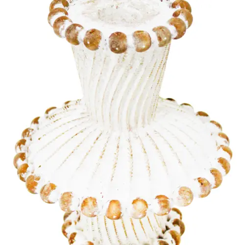 Florero de madera natural de 13.3×13.3x16cm