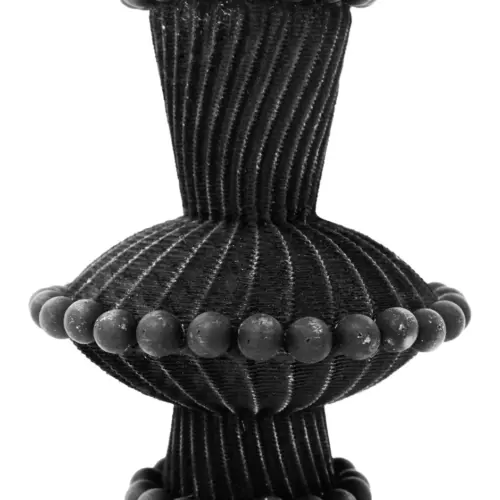 Florero de madera negro de 13.3×13.3x16cm