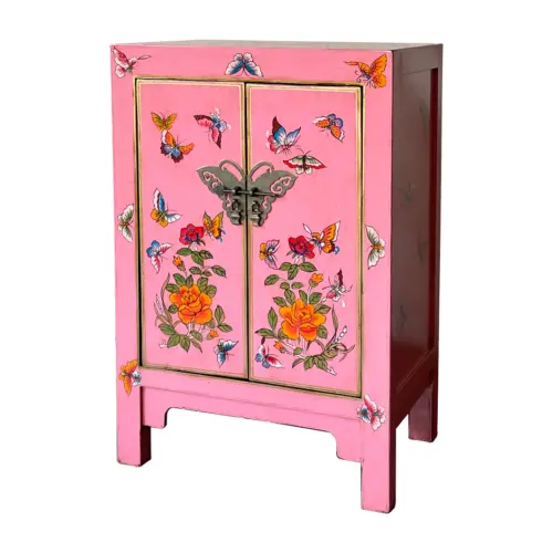 Gabinete de madera rosa