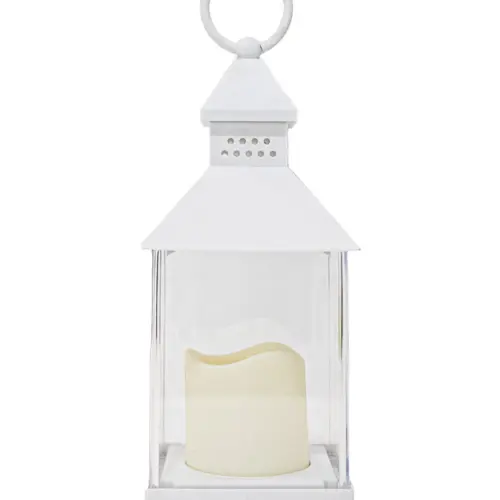 Linterna blanca con vela