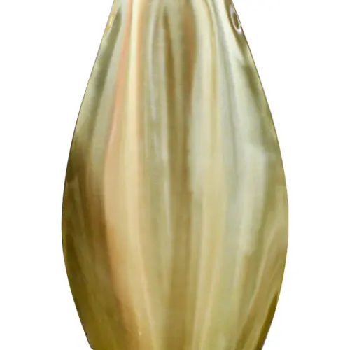 Florero de acero inoxidable dorado mate de 37x10x42cm