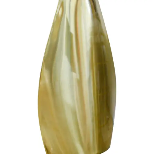 Florero de acero inoxidable dorado mate de 37x10x42cm