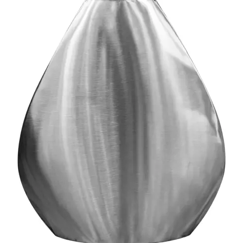 Florero de acero inoxidable plateado mate de 24x10x42cm
