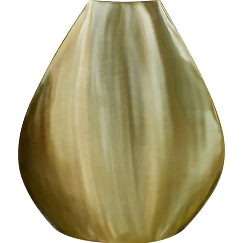 Florero de acero inoxidable dorado mate de 24x10x42cm