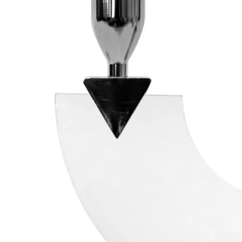 Candelabro de metal plateado para 3 velas con base de mármol de 22x8x18.5cm