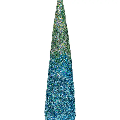 Cono azul con glitter
