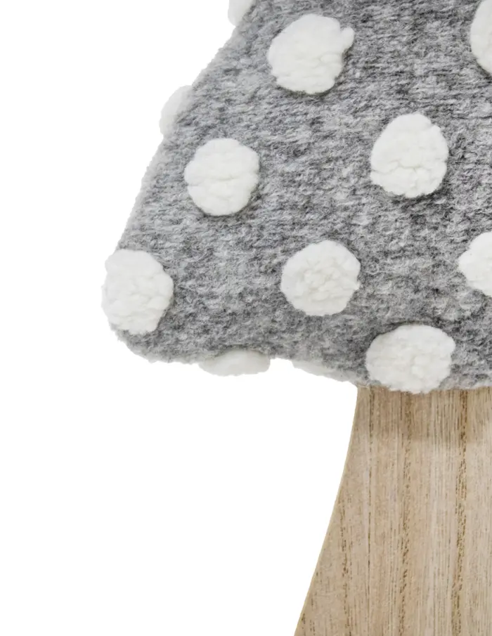 Seta de madera sobre base gris con blanco de 17.5x6x32.5cm - Image 3