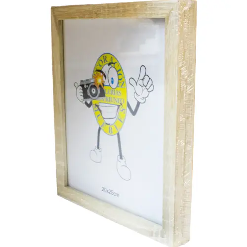 Portarretrato de madera beige