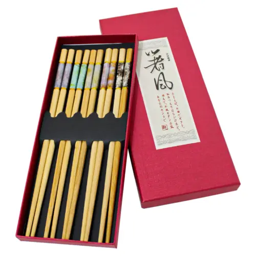 Juego de 5 pares de palillos para comida china diseño marmol