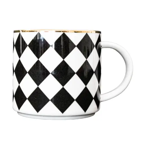 Plato rectangular con taza