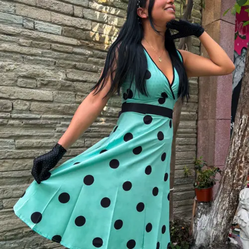 Juego de vestido color