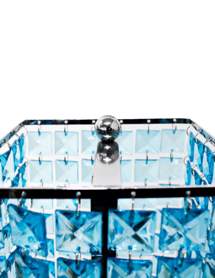 Lámpara de mesa con cuentas azules de 16.5x16.5x62cm - Image 3