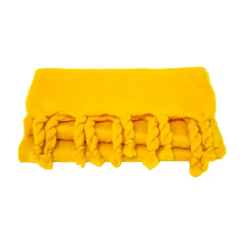 Chal de invierno liso amarillo de 40x190x1cm
