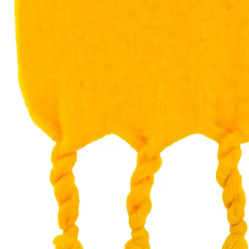Chal de invierno liso amarillo de 40x190x1cm