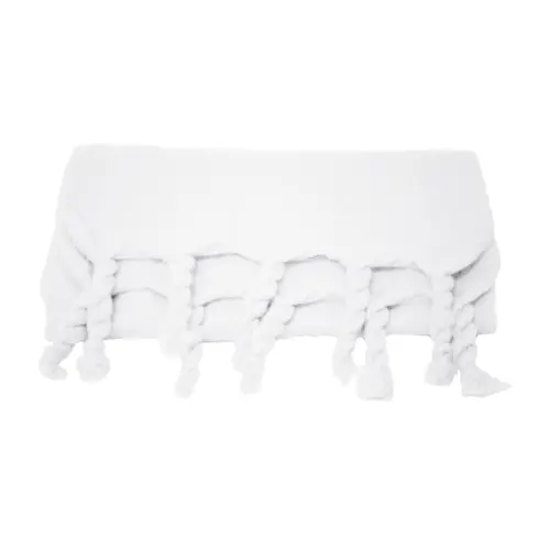Chal de invierno liso blanco de 40x190x1cm