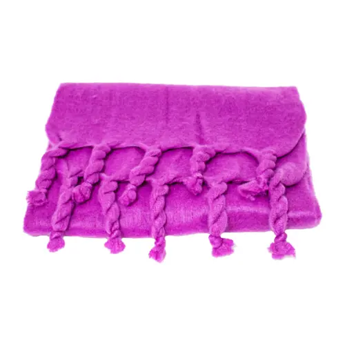 Chal de invierno liso morado de 40x190x1cm