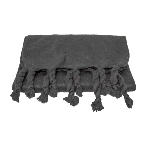 Chal de invierno liso negro de 40x190x1cm