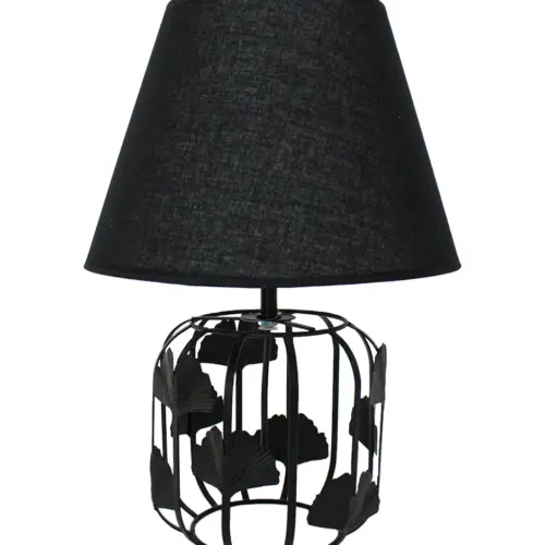Lámpara de mesa de metal negro de 28x28x40cm
