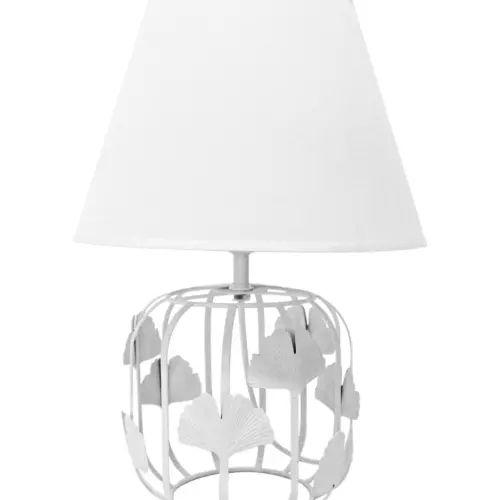 Lámpara de mesa de metal blanco de 28x28x40cm