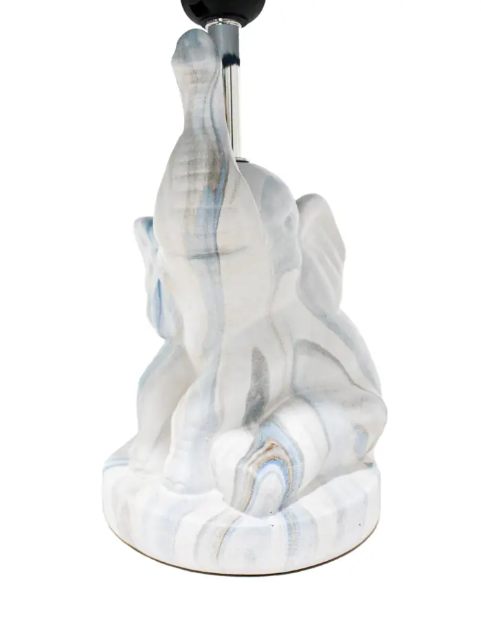 Lámpara de mesa azul con base diseño escultura azul de 25x25x41cm - Image 3