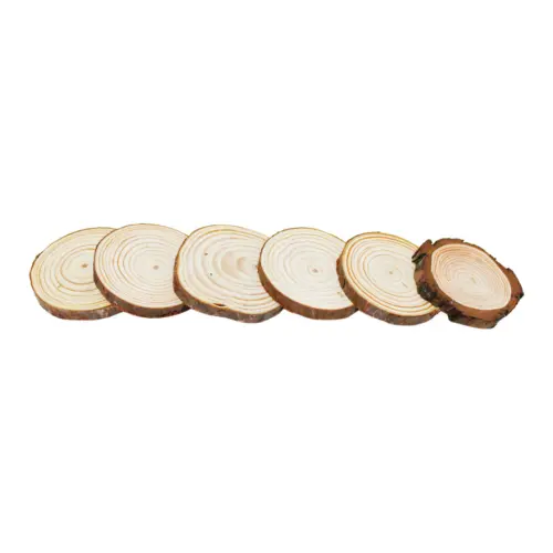 Juego de 6 piezas de posavasos de madera de 9x9x6cm