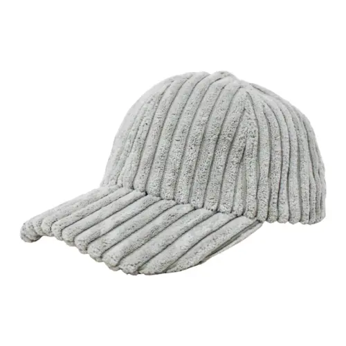 Gorra de pana gris claro