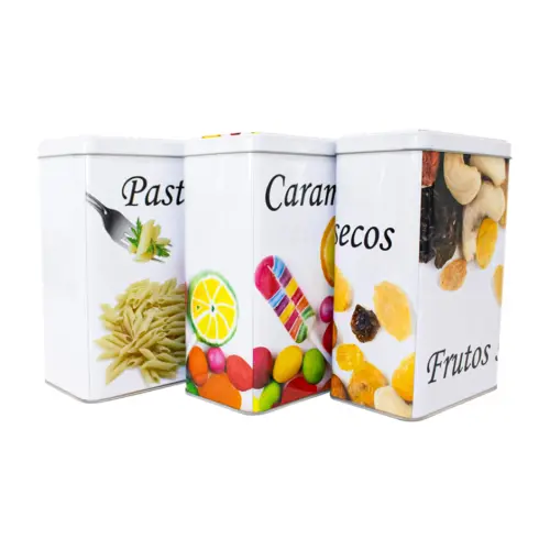 Caja metálica diseño mixtos de frutos dulces y pastas de 8x12x19cm