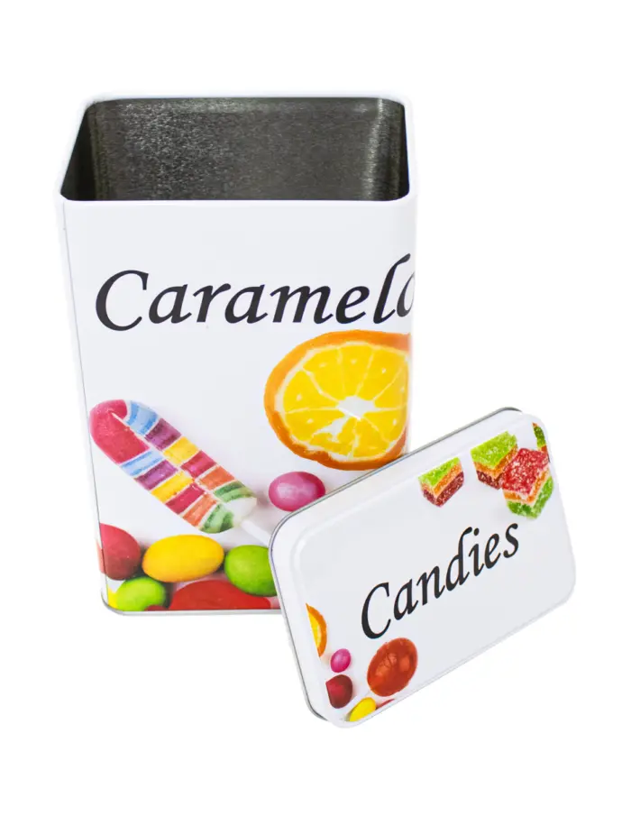Caja metálica diseño mixtos de frutos dulces y pastas de 8x12x19cm - Image 4