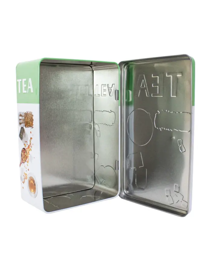 Caja de metal rectangular diseño mixtos azúcar y tè de 13x20x7cm - Image 3