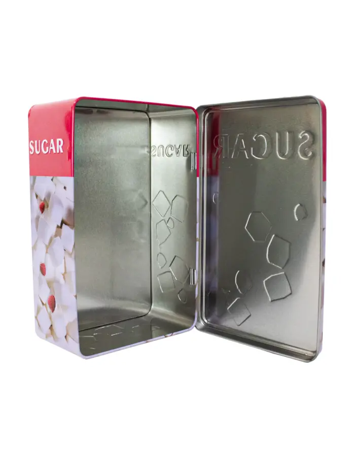 Caja de metal rectangular diseño mixtos azúcar y tè de 13x20x7cm - Image 5