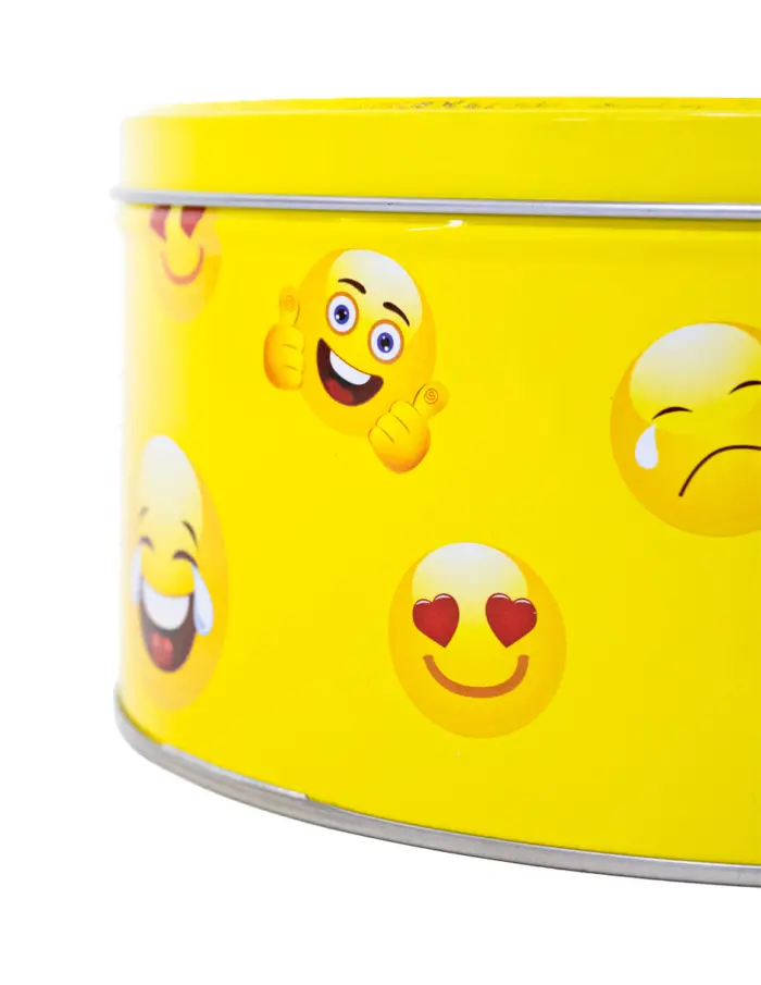 Juego de 3 cajas de metal diseño emojis de 9.5x9.5x20cm - Image 4